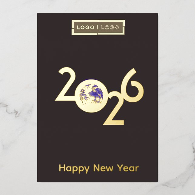 Earth in 2026 - Carte professionnelle de Nouvel An (Recto)