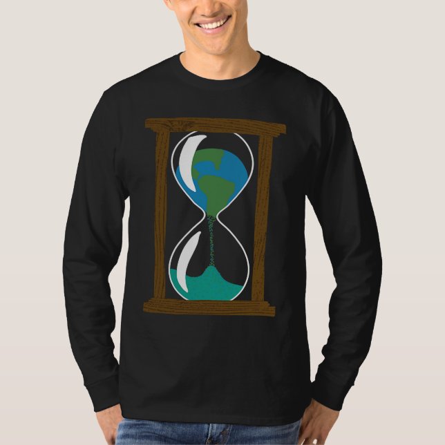 Earth in an Hourglass Environmentalist Earth Day T T-Shirt (Vorderseite)