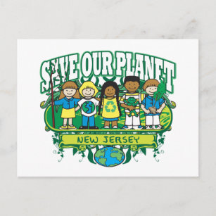 Earth Kids New Jersey Postkarte