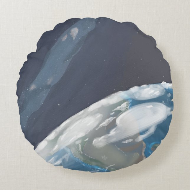 Earth-Kissen Rundes Kissen (Vorderseite)