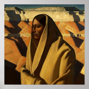 „Earth Knower“ Western Art von Maynard Dixon Poster