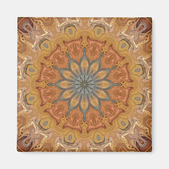Earth Lotus Mandala Magnet (Vorne)