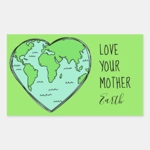Earth Love texte personnalisé et stickers couleur