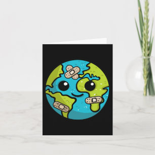 Earth Lover Day Illustration Gift Glol Erwärmung E Karte