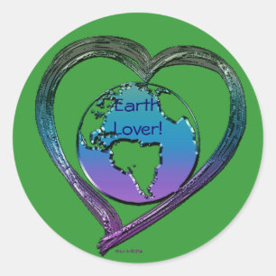 EARTH LOVER Series Runder Aufkleber