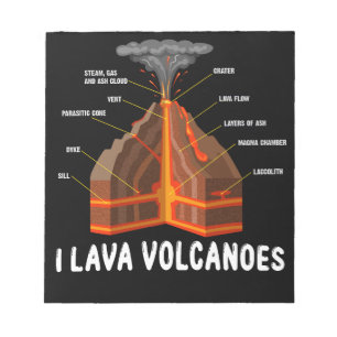 Earth Magma Lava Vulkan Geology Gift Notizblock