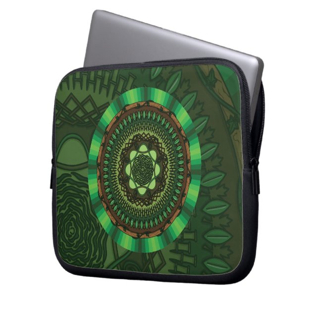 Earth Mandala Laptop Case (Vorderseite Links)