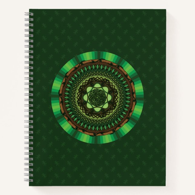 Earth Mandala Spiral Notebook Notizbuch (Vorderseite)