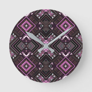 Earth Mandala Tasche Runde Wanduhr