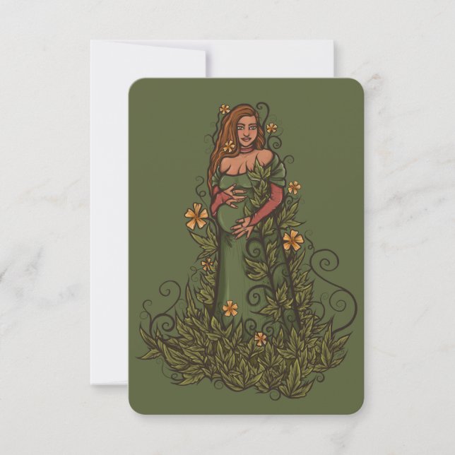 Earth Mother Goddess Druid  Einladung (Vorderseite)