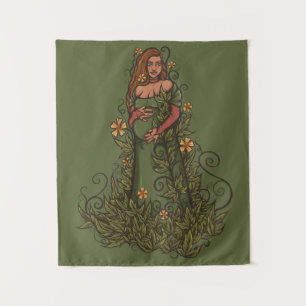 Earth Mother Goddess Druid Wandteppich