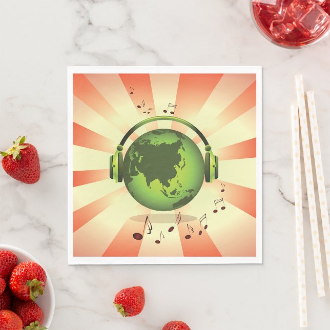 Earth Music Paper Napkins Serviette (Von Creator hochgeladen)