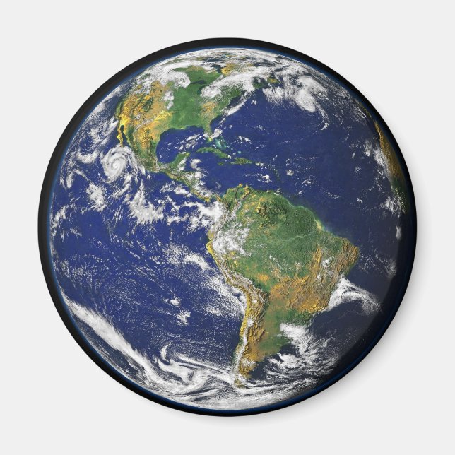 Earth Our World Round Magnete Magnet (Vorne)