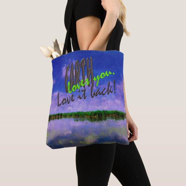Earth Our Zuhause Blue Summer Sky Sky and Water Tasche (Von Nahem)
