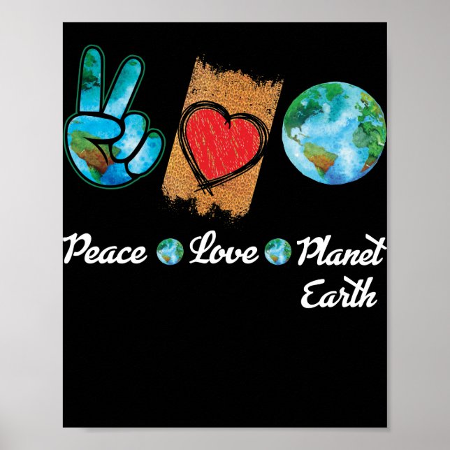 Earth Peace Liebe Earth Day Poster (Vorne)