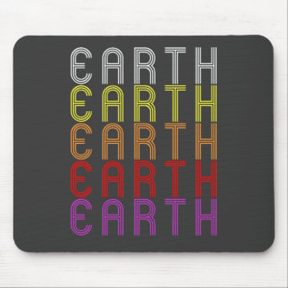 Earth Planet Retro Vintag Astronomie T - Shirt Mousepad
