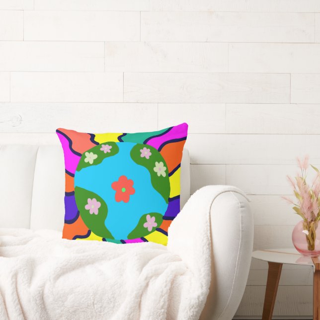 Earth Retro Vibes Art Kissen (Liege)