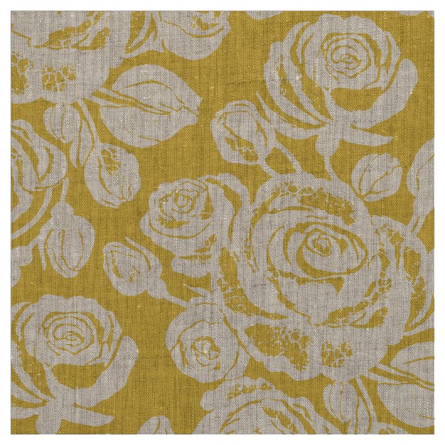 Earth Rose Cinderella Gold Stoff (Muster)