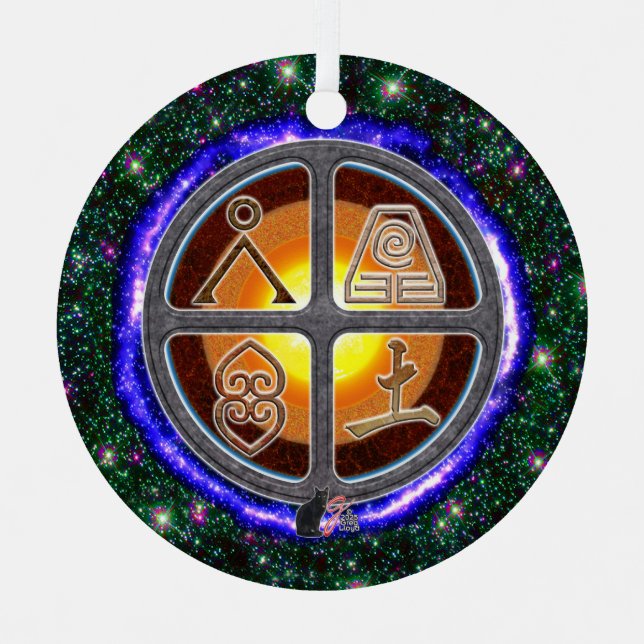 Earth Signs Keramik Ornament (Vorderseite)