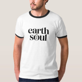 Earth Soul Minimalistische Ästhetik-Typografie-Gra T-Shirt
