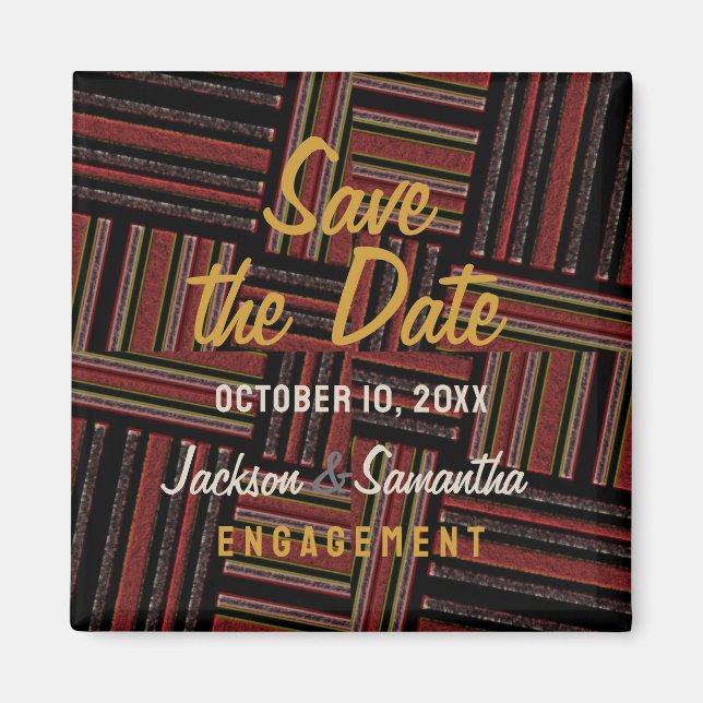 Earth Stripes Save the Date Magnet (Devant)