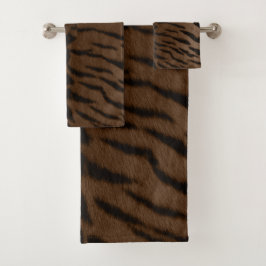 Earth Tiger Skin Print Badhandtuch Set