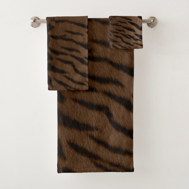 Earth Tiger Skin Print Badhandtuch Set (Insitu)