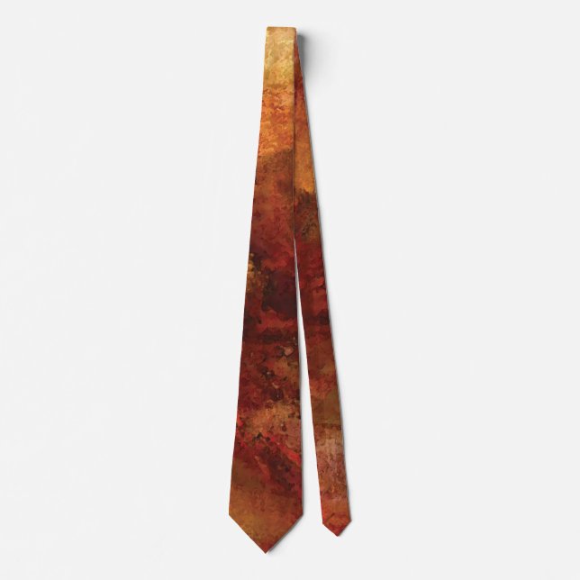 Earth Tone Abstrakt Men Krawatte (Vorderseite)