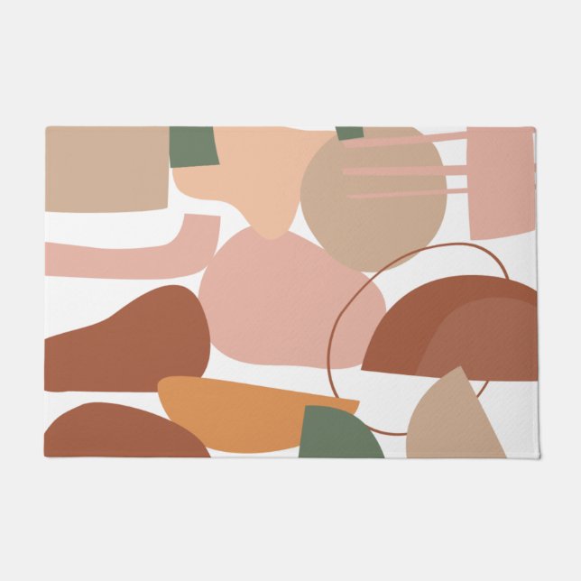 Earth Tone Abstrakt Pattern Fußmatte (Vorderseite)
