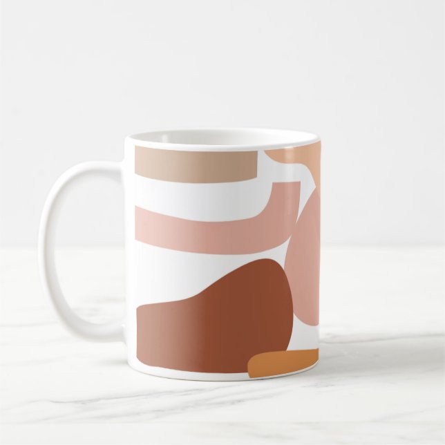 Earth Tone Abstrakt Pattern Kaffeetasse (Links)
