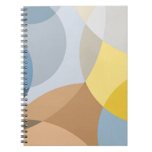 Earth Tone and Blue Geometric Circle Art Notizblock
