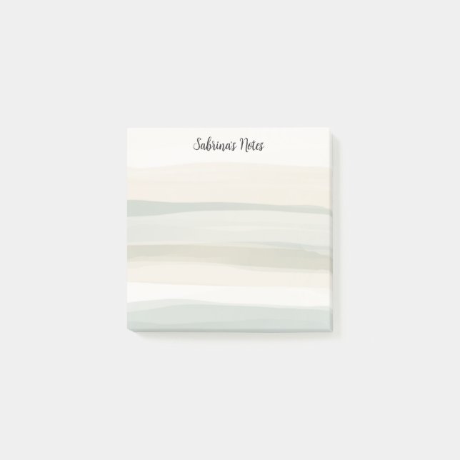 Earth Tone Brush Post-it Klebezettel (Vorderseite)