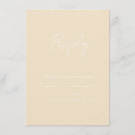 Earth Tone Champagne UAWG Wedding Begleitkarte
