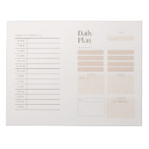 Earth tone Daily Schedule Monday to friday modern 
