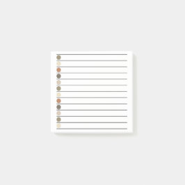 Earth Tone Dots Elegant & Stilvolle Stationery Post-it Klebezettel