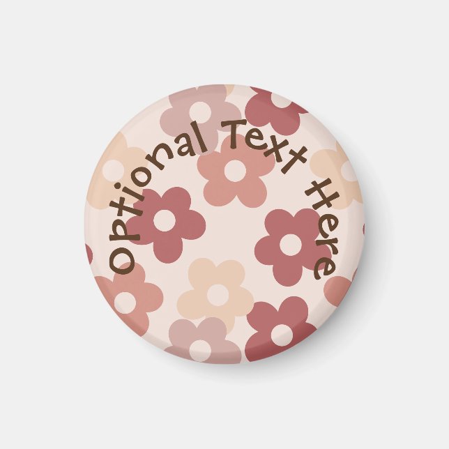 Earth Tone Floral Pattern Magnet (Vorne)