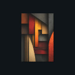 Earth Tone Geometric Layers Abstract Leinwanddruck<br><div class="desc">Overlapping geometric forms in deep charcoal, terracotta, burnt sienna, golden mustard, and soft ochre create a richly textured abstract composition. Sharp edges and subtle concrete-like grain give the shapes depth and tactile realism, while the warm, earthy palette evokes desert rock, aged architecture, layered emotion, and grounded strength. The design balances...</div>