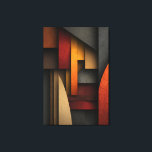 Earth Tone Geometric Layers Abstract Leinwanddruck<br><div class="desc">Overlapping geometric forms in deep charcoal, terracotta, burnt sienna, golden mustard, and soft ochre create a richly textured abstract composition. Sharp edges and subtle concrete-like grain give the shapes depth and tactile realism, while the warm, earthy palette evokes desert rock, aged architecture, layered emotion, and grounded strength. The design balances...</div>