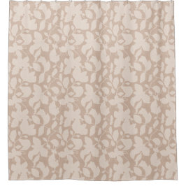 Earth Tone Magnolia Sand beige mono Duschvorhang