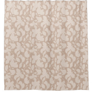 Earth Tone Magnolia Sand beige mono Duschvorhang