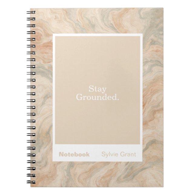 Earth Tone Marble Block Quote Classic Notizblock (Vorderseite)