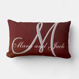 Earth Tone Red 3d Monogramm Lendenkissen