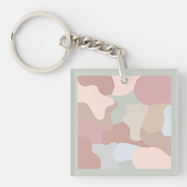 Earth Tone Shapes Schlüsselanhänger (Vorderseite)