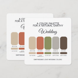 Earth Tone Wedding Color Palette Card Einladung
