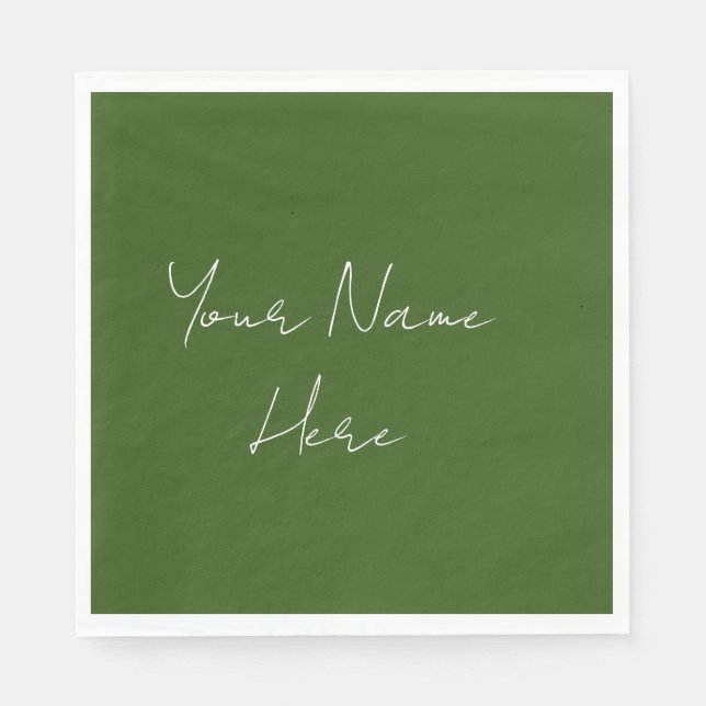 Earth Tone Wedding Event Empfang Napkins Serviette (Vorderseite)