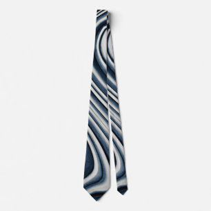 Earth Toned Blue Abstrakt Pattern Krawatte