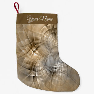 Earth Tones Abstrakt Modern Fraktal Art Name Kleiner Weihnachtsstrumpf