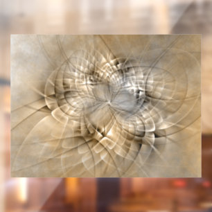 Earth Tones Abstrakt Moderne Fraktal Art Textur Fensteraufkleber