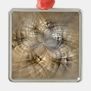 Earth Tones Abstrakt Moderne Fraktal Art Textur Ornament Aus Metall