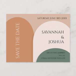 EARTH TONES ARCH MARIAGE ENREGISTRER LA DATE CARTE